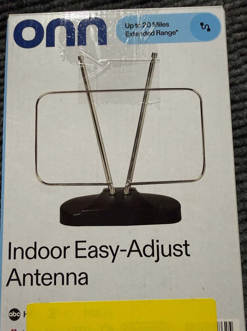 Onn Indoor Easy-Adjust TV Antenna 20 Mile Range